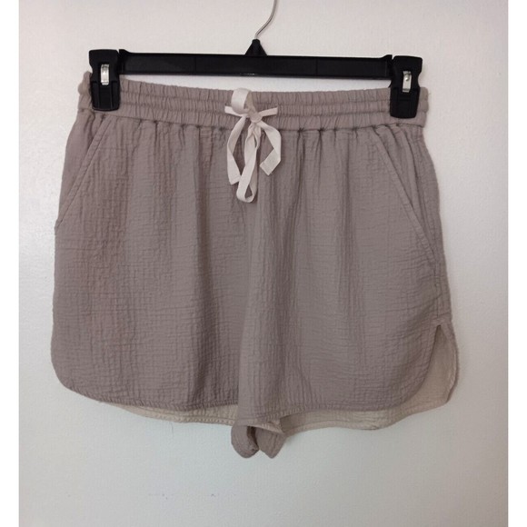 Wilfred Aritzia Cotton Spandex Casual Waffle Beige Shorts Women’s Size M - Picture 1 of 7